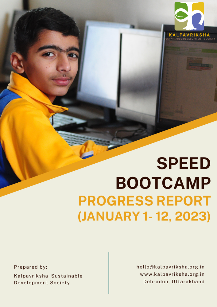 SPEED Bootcamp Progress Report 2022 Cover